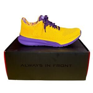 New to Posh C 🔆 |TYR Techknit RNR - 1 Running Shoe Yellow/Purple M 7.5 W 9